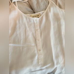 White spaghetti strap tank top